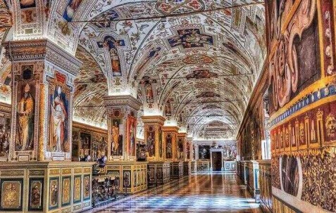 Interior view of the Vatican Museum